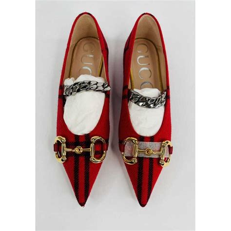 gucci tweed flats